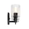 Designers Fountain Haven 24 in. 3-Light Matte Black Vanity Light with Clear Rippled Glass Shades for Bathrooms D309M-3B-MB - alternate 5